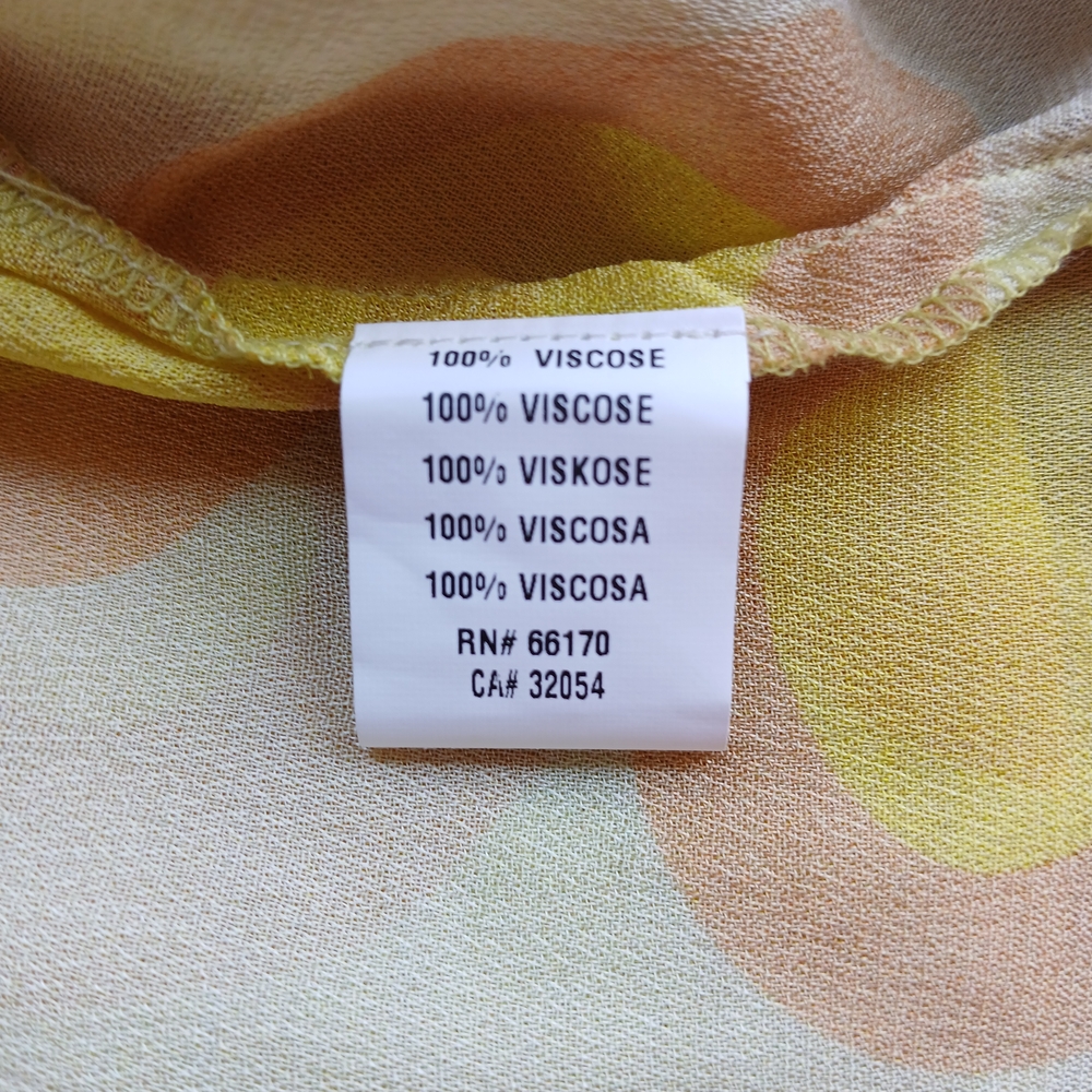 BL^NK LONDON MIRANDA PEASANT BOHO Yellow Patterned Women's Top BLIUSE . - Picture 12 of 15